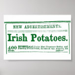 Irish Potato Newspaper Advertisement Civil War era posters