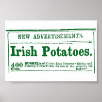 Irish Potato Newspaper Advertisement Civil War era Print