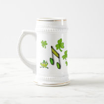 Irish Prince Cute Cartoon Frog Shamrock Stein mugs