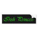 IRISH PRINCESS bumper sticker bumper stickers