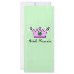 irish princess crown personalized rack card