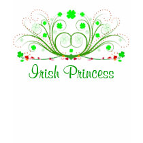 Irish Princess Fancy Shamrocks Ladies T-shirt by SquirrelHugger Irish Princess Fancy Shamrocks Ladies T-shirt