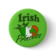 Irish Princess Heritage Heart button