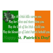 Irish Proverb 5 - Irish Flag Print by mrssocolov Irish Proverb 5 - Irish Flag Print