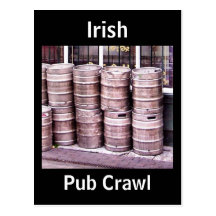 Irish Pub Crawl Postcard