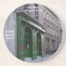 Irish Pub in St. Malo, France Coasters