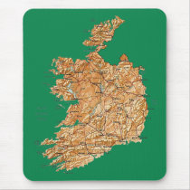 Irish Republic Map Mousepad by FlagAndMap Irish Republic Map Mousepad