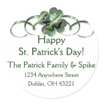 Irish Return Address Labels :: Shamrock Design 10 stickers by mrssocolov2 Irish Return Address Labels :: Shamrock Design 10 stickers