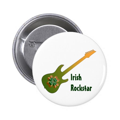 Irish Rock Star Badge Buttons
