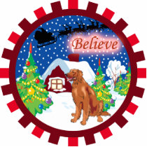 irish setter believe in santa ornament photo sculptures by freespiritdesigns irish setter believe in santa ornament photo sculptures