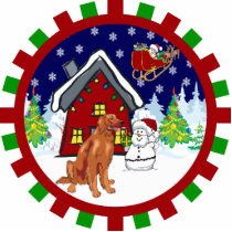 irish setter cute country cottage ornament photo sculptures
