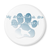 Irish Setter Grandchildren magnets by MenagerieMayhem Irish Setter Grandchildren magnets