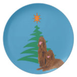 Irish Setter Holiday Plate