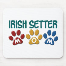 IRISH SETTER Mom Paw Print 1 Mouse Pad