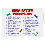 IRISH SETTER Property Laws 2 Greeting Cards