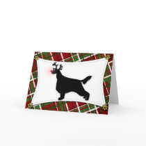 Irish Setter Reindeer Christmas Card
