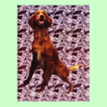 Irish Setter with Lavendar Flower Pattern Poster posters