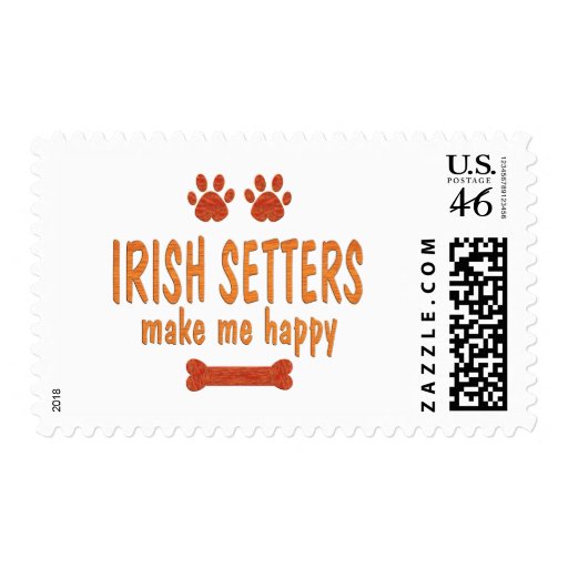 Irish Setters Make Me Happy Stamp