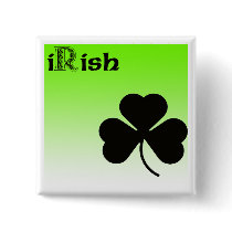 Irish Shamrock button