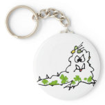 Irish Shamrock Cartoon Slug Monster Key Chains
