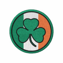 irish shamrock circle embroidered shirts
