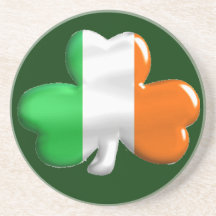 Irish Shamrock Clover Flag Coaster
