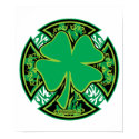 Irish Shamrock Cross posters