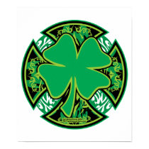 Irish Shamrock Cross posters