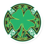 Irish Shamrock Cross Sticker