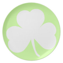 Irish Shamrock Dinner Plate