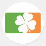 Irish Shamrock Flag Stickers