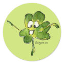 Irish Shamrock n Roll 02 Cartoon Sticker