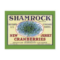 Irish Shamrock New Jersey Cranberry Post Cards