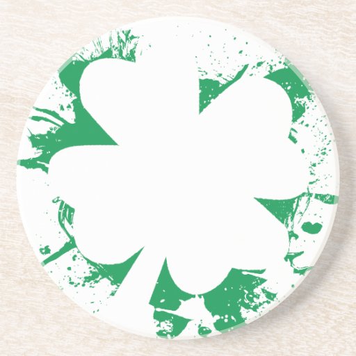 Irish Shamrock Paint Stencil Coaster Zazzle
