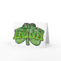 Irish Shamrock Retro Greeting Card