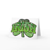 Irish Shamrock Retro Greeting Card