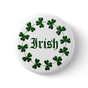 Irish Shamrock Ring Button by AuntBetsy Irish Shamrock Ring Button