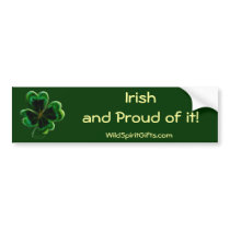 Irish Shamrock Series bumper stickers by RavenSpiritPrints Irish Shamrock Series bumper stickers
