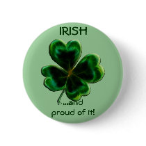 Irish Shamrock Series Pinback Button