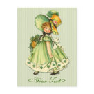 - Young Irish girl with pretty hat and basket of shamrocks. This vintage design has been hand retouched. More matching gift items in my store.: Sizes - Young Irish girl with pretty hat and basket of shamrocks. This vintage design has been hand retouched. More matching gift items in my store.: Sizes
