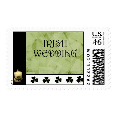 Irish shamrock wedding postage by aslentz