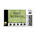 Irish shamrock wedding postage postage