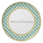 Irish Shamrocks Gold Trimmed Plate