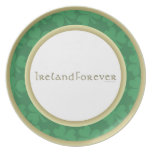 Irish Shamrocks Gold Trimmed Plate