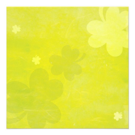 Irish Shamrocks Green Bridal Shower Invitations