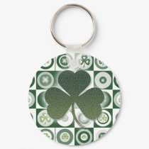 Irish shamrocks keychains & keyrings