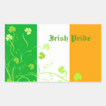 Irish shamrocks round sticker