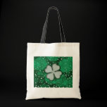 Irish shamrocks tote bags