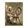 Irish Spinner and Spinning Wheel. Co. Galway, Irel Post Card