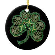 Irish Spiral Shamrock Ornament #1 ornaments